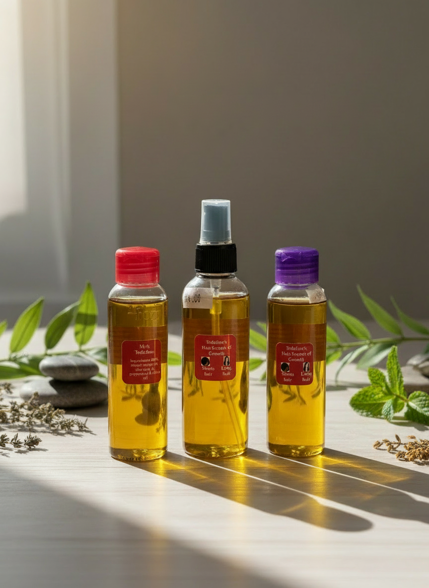 Hair Secrets of Growth products - text removed